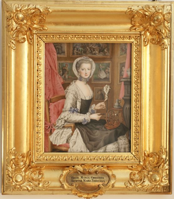 Selbstbildnis der Erzherzogin Marie Christine, Gouache, um 1763©Schloß Schönbrunn Kultur- und Betriebsges.m.b.H./Sascha Rieger/Sammlung KHM Gemäldegalerie