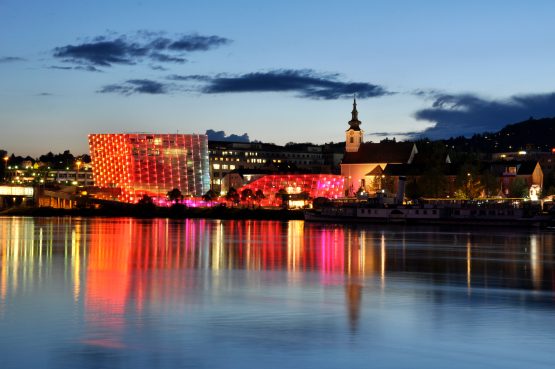 Ars Electronica Center Linz by night